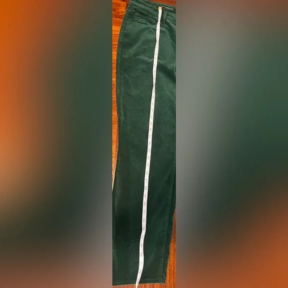 Talbots Green Velveteen stretch Straight leg women’s pants preppy chic classy - Picture 5 of 11